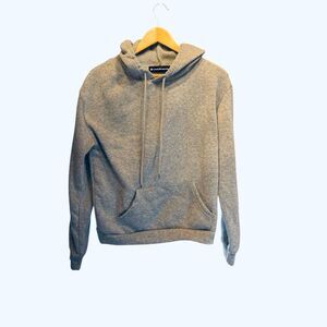 LovelyWholesale. Women's Drawstring Kangaroo Pocket Gray Hoodie. Size Medium.